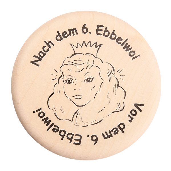 Glasabdeckung "Nach dem 6. Ebbelwoi"